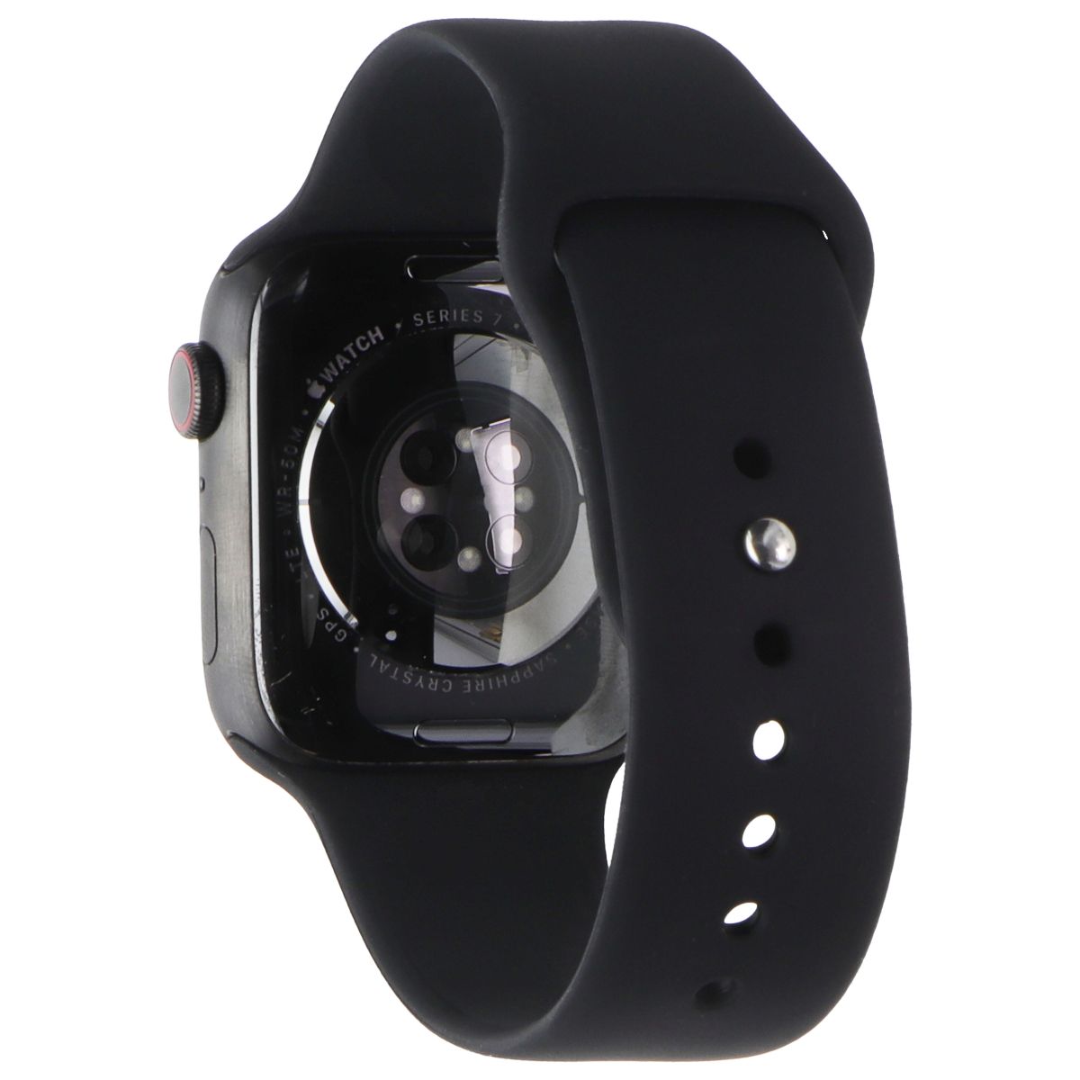 Apple Watch Series 7 (A2477) (GPS+LTE) 45mm Space Blk Titanium/Black Sport Band Smart Watches Apple    - Simple Cell Bulk Wholesale Pricing - USA Seller