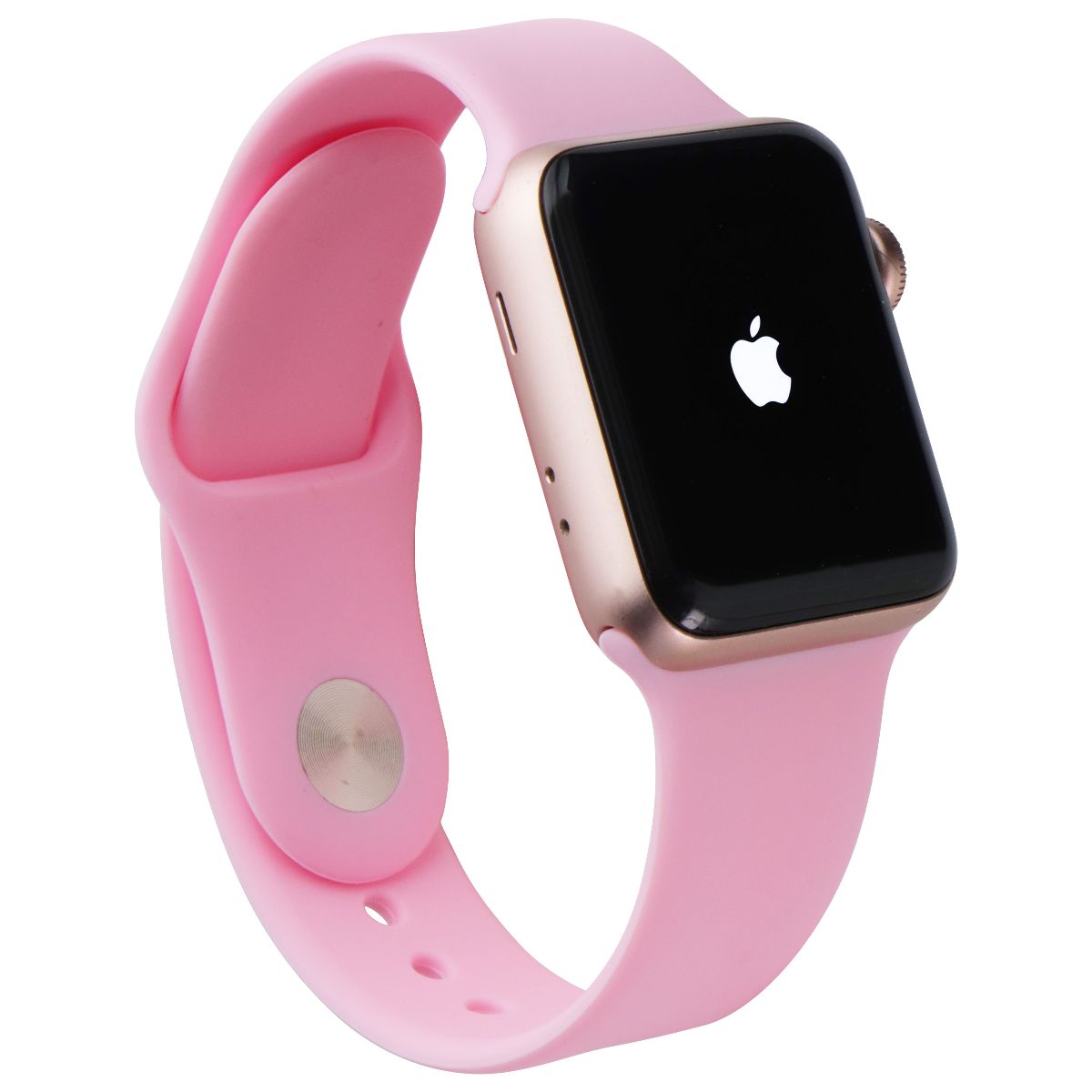 Apple Watch Series 3 (A1858) GPS Only - 38mm Gold Aluminum / Pink Sport Band Smart Watches Apple - Simple Cell Bulk Wholesale Pricing - USA Seller