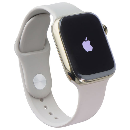 Apple Watch Series 9 (GPS + LTE) A2984 45mm Gold SS / Starlight Sport Band (S/M) Smart Watches Apple - Simple Cell Bulk Wholesale Pricing - USA Seller