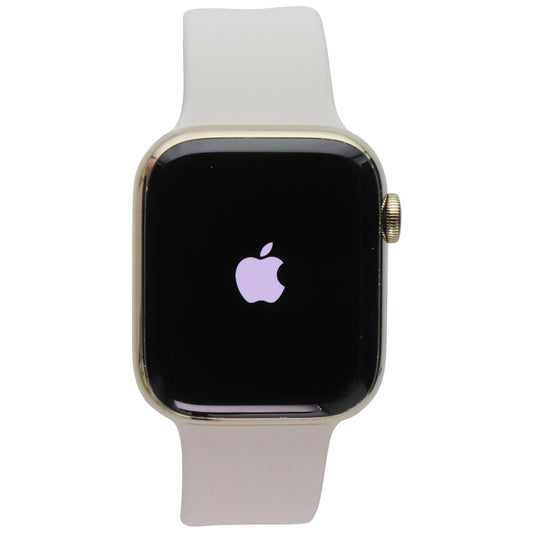 Apple Watch Series 9 (GPS + LTE) A2984 45mm Gold SS / Starlight Sport Band (S/M) Smart Watches Apple - Simple Cell Bulk Wholesale Pricing - USA Seller