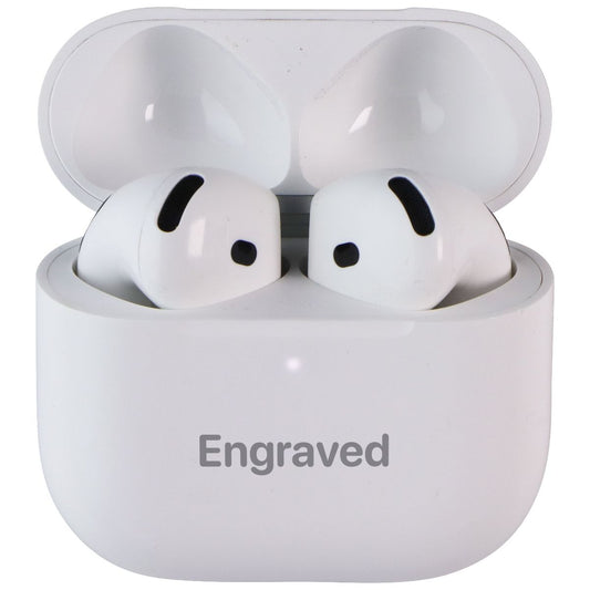 Apple AirPods 4th Gen (ANC) 2024 Earbuds and Wireless Charging Case *ENGRAVED Portable Audio - Headphones Apple - Simple Cell Bulk Wholesale Pricing - USA Seller