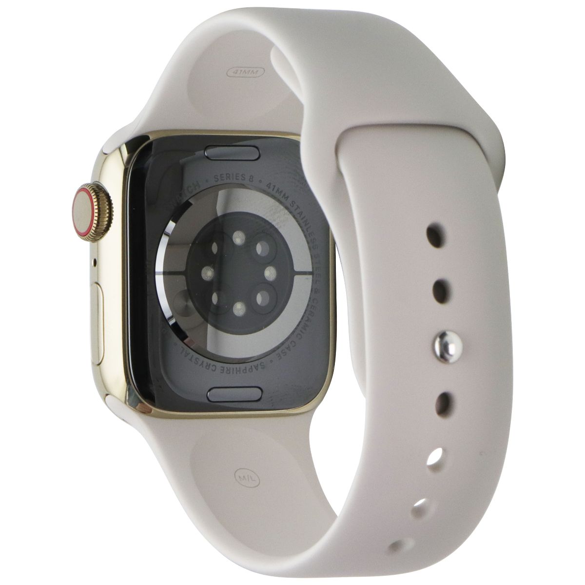 Apple Watch Series 8 (41mm) A2772 GPS + LTE - Gold SS/Starlight SB (M/L) Smart Watches Apple - Simple Cell Bulk Wholesale Pricing - USA Seller