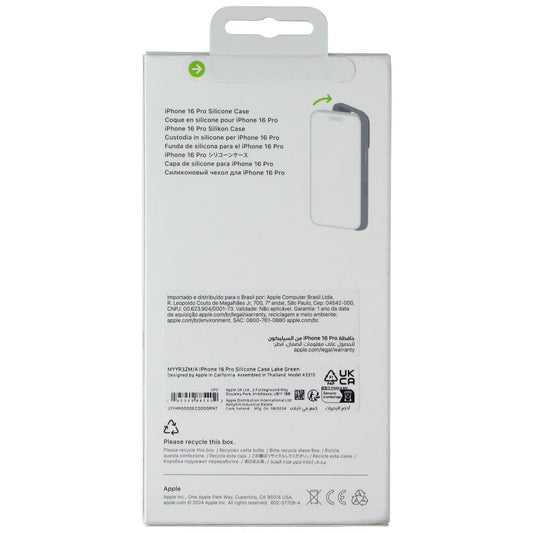 Apple Official Silicone Case for MagSafe for iPhone 16 Pro - Lake Green Cell Phone - Cases, Covers & Skins Apple - Simple Cell Bulk Wholesale Pricing - USA Seller