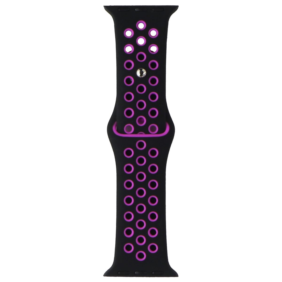 Silicone Sport Band for Apple Watch (38/40/41mm) Cases - Black/Purple Smart Watch Accessories - Watch Bands Apple - Simple Cell Bulk Wholesale Pricing - USA Seller