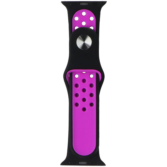 Silicone Sport Band for Apple Watch (38/40/41mm) Cases - Black/Purple Smart Watch Accessories - Watch Bands Apple - Simple Cell Bulk Wholesale Pricing - USA Seller