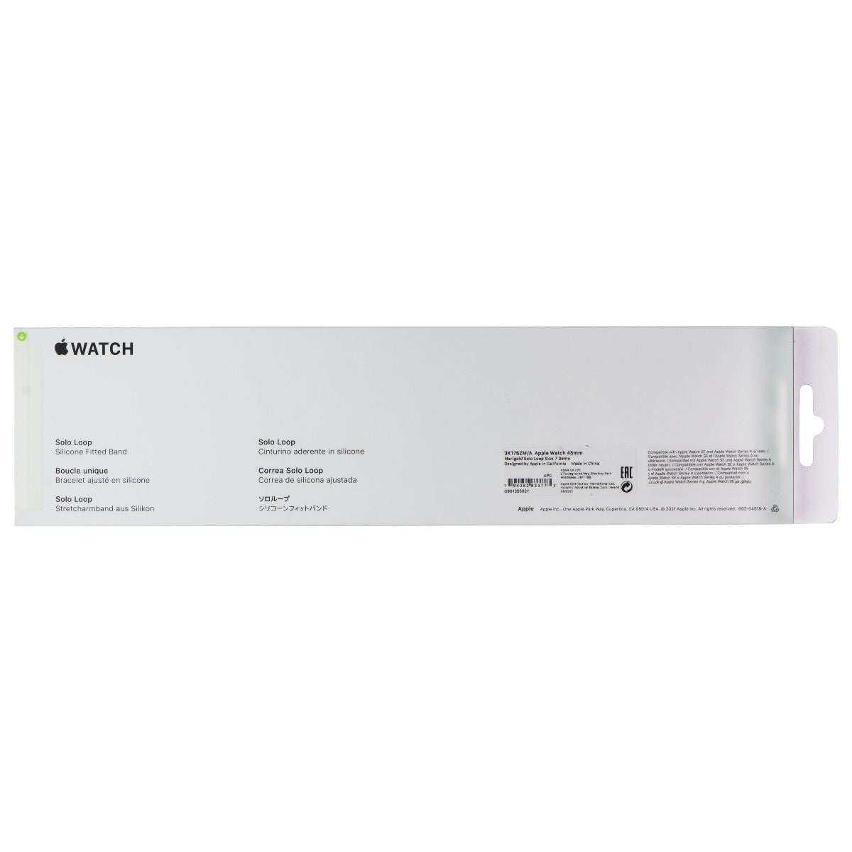 Apple 45mm Solo Loop for Apple Watch 49/46/45/44mm - Marigold / Size 7 Smart Watch Accessories - Watch Bands Apple - Simple Cell Bulk Wholesale Pricing - USA Seller