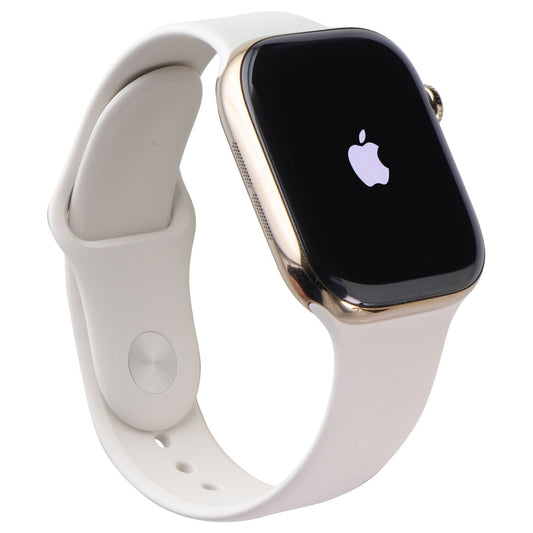 Apple Watch Series 10 (GPS + LTE, 46mm) - Gold Ti/Starlight Sp Band M/L - A3003