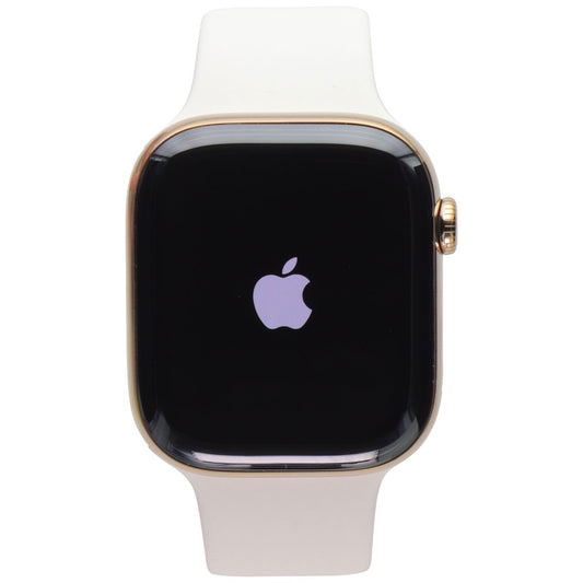 Apple Watch Series 10 (GPS + LTE, 46mm) - Gold Ti/Starlight Sp Band M/L - A3003 Smart Watches Apple - Simple Cell Bulk Wholesale Pricing - USA Seller