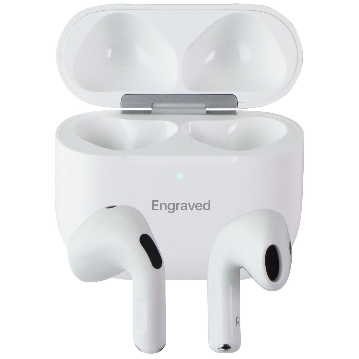 Apple AirPods (4th Gen) 2024 Wireless Earbuds and Charging Case - White ENGRAVED Portable Audio - Headphones Apple - Simple Cell Bulk Wholesale Pricing - USA Seller