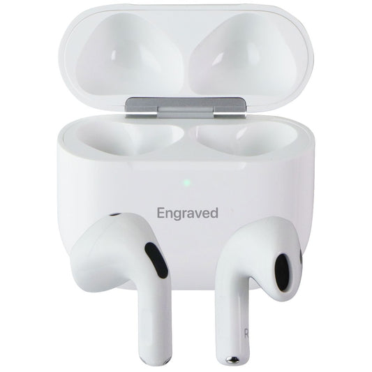Apple AirPods (4th Gen) 2024 Wireless Earbuds and Charging Case - White ENGRAVED Portable Audio - Headphones Apple - Simple Cell Bulk Wholesale Pricing - USA Seller