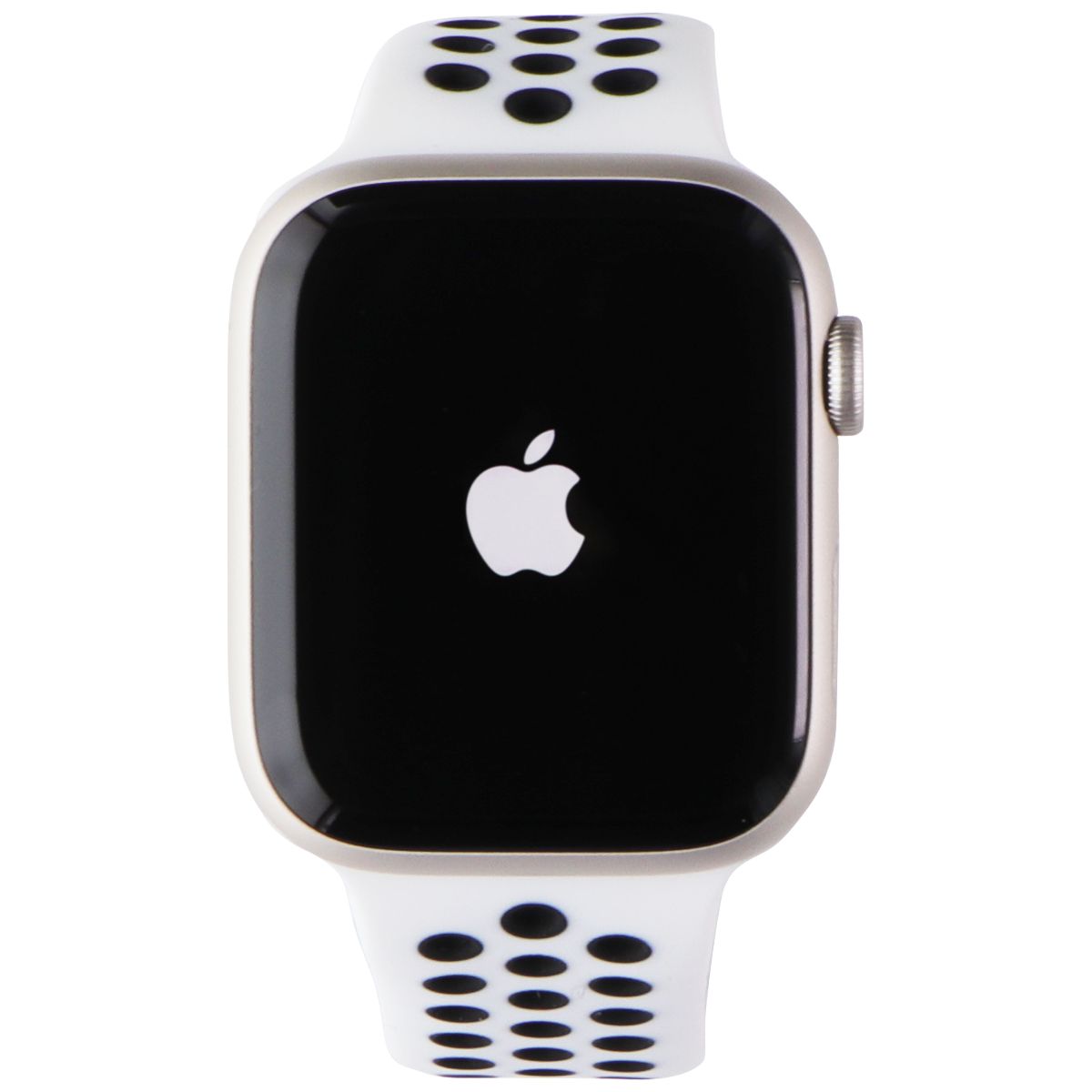 Apple Watch Nike Series 7 (A2474) GPS only - 45mm Starlight Al/Nike White SB Smart Watches Apple - Simple Cell Bulk Wholesale Pricing - USA Seller