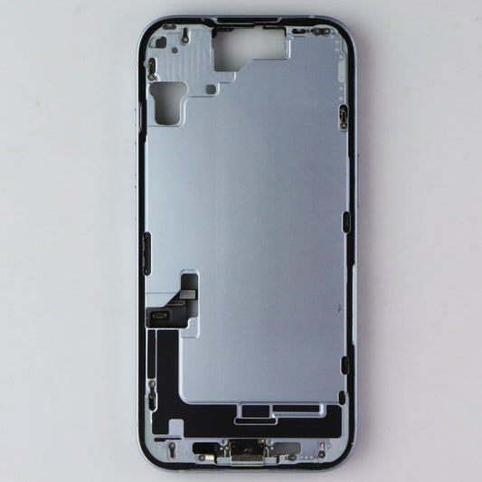 Repair Part - OEM Pull Housing Frame with Small Parts for Apple iPhone 15 - Blue
