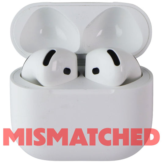Apple AirPods 4th Gen (ANC) with Charging Case (A3059) White - MISMATCHED Portable Audio - Headphones Apple - Simple Cell Bulk Wholesale Pricing - USA Seller