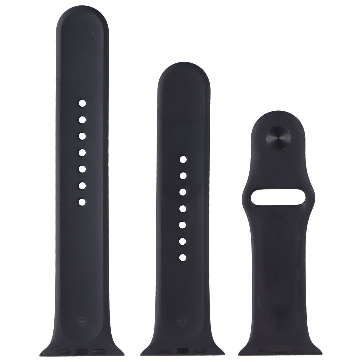 Apple (42mm) Sport Band for Apple Watch 42/44/45mm - Black / Full Set Smart Watch Accessories - Watch Bands Apple - Simple Cell Bulk Wholesale Pricing - USA Seller