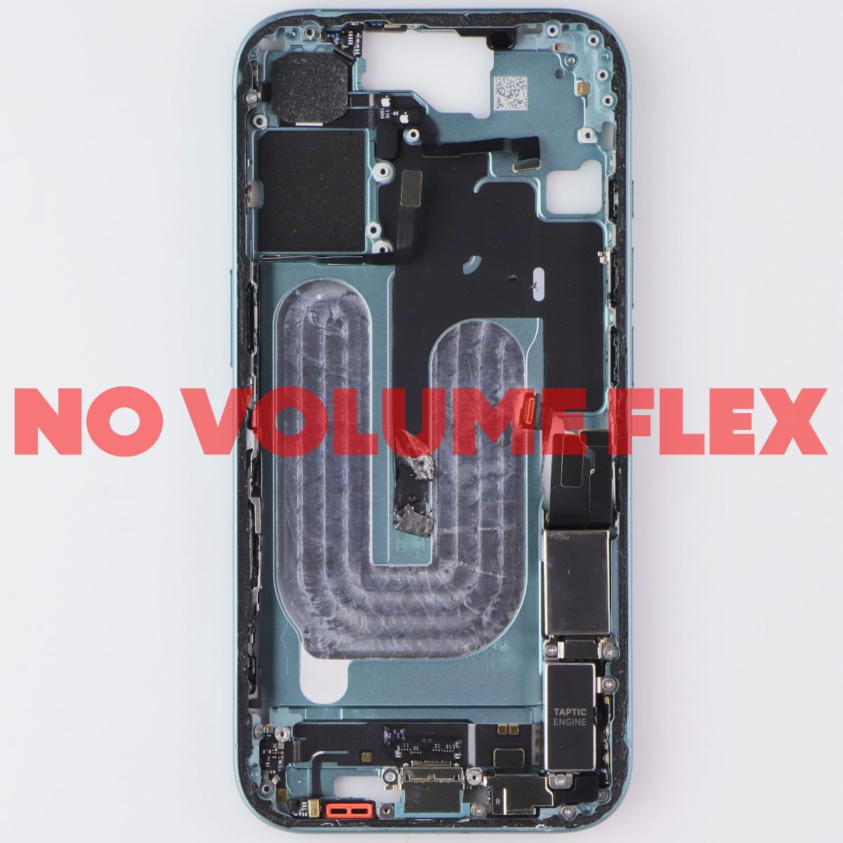 Repair Part - Mid Frame w/Small Parts for Apple iPhone 16 (Teal) *NO VOLUME FLEX Cell Phone - Replacement Parts & Tools Apple - Simple Cell Bulk Wholesale Pricing - USA Seller