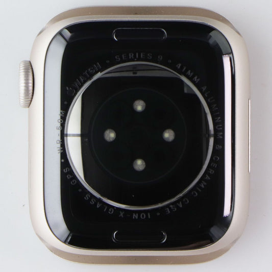 Repair Part OEM Apple Watch 9 (41mm) WiFi Frame with Backglass - Starlight Fitness Technology - Fit Tech Parts & Accessories Apple - Simple Cell Bulk Wholesale Pricing - USA Seller
