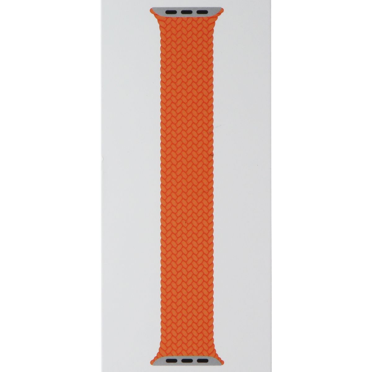 Apple 41mm Braided Solo Loop for Apple Watch 42/41/40mm - Bright Orange / Size 2 Smart Watch Accessories - Watch Bands Apple - Simple Cell Bulk Wholesale Pricing - USA Seller
