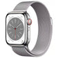 Apple Watch Series 8 (A2772) GPS + LTE - (41mm) - Silver SS/Milanese Loop Smart Watches Apple - Simple Cell Bulk Wholesale Pricing - USA Seller