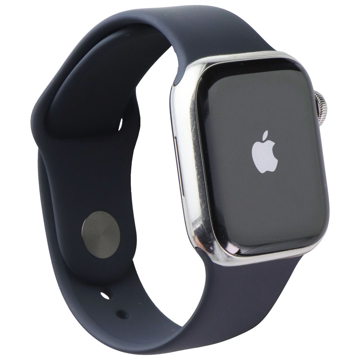 Apple Watch Series 8 (41mm) A2772 GPS + LTE - Silver SS/Midnight Sport Band M/L Smart Watches Apple - Simple Cell Bulk Wholesale Pricing - USA Seller