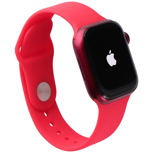 Apple Watch Series 7 (A2473) GPS Only - 41mm Red Aluminum/Red Sport Band Smart Watches Apple    - Simple Cell Bulk Wholesale Pricing - USA Seller