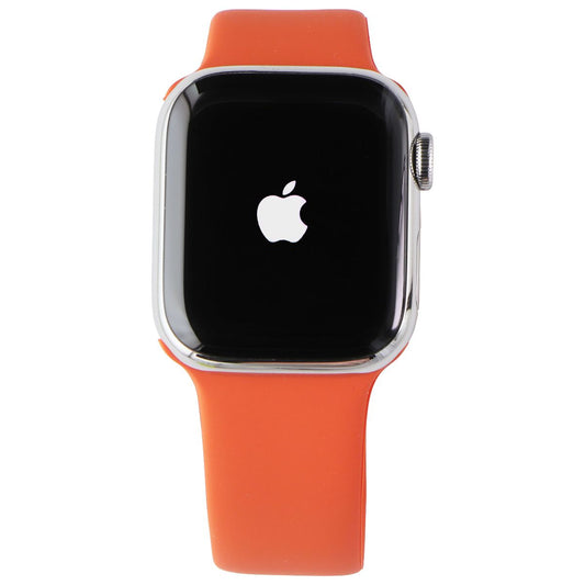 Apple Watch HERMES Series 7 (GPS + LTE) A2475 (41mm) - Silver AL / Orange SB Smart Watches Apple    - Simple Cell Bulk Wholesale Pricing - USA Seller