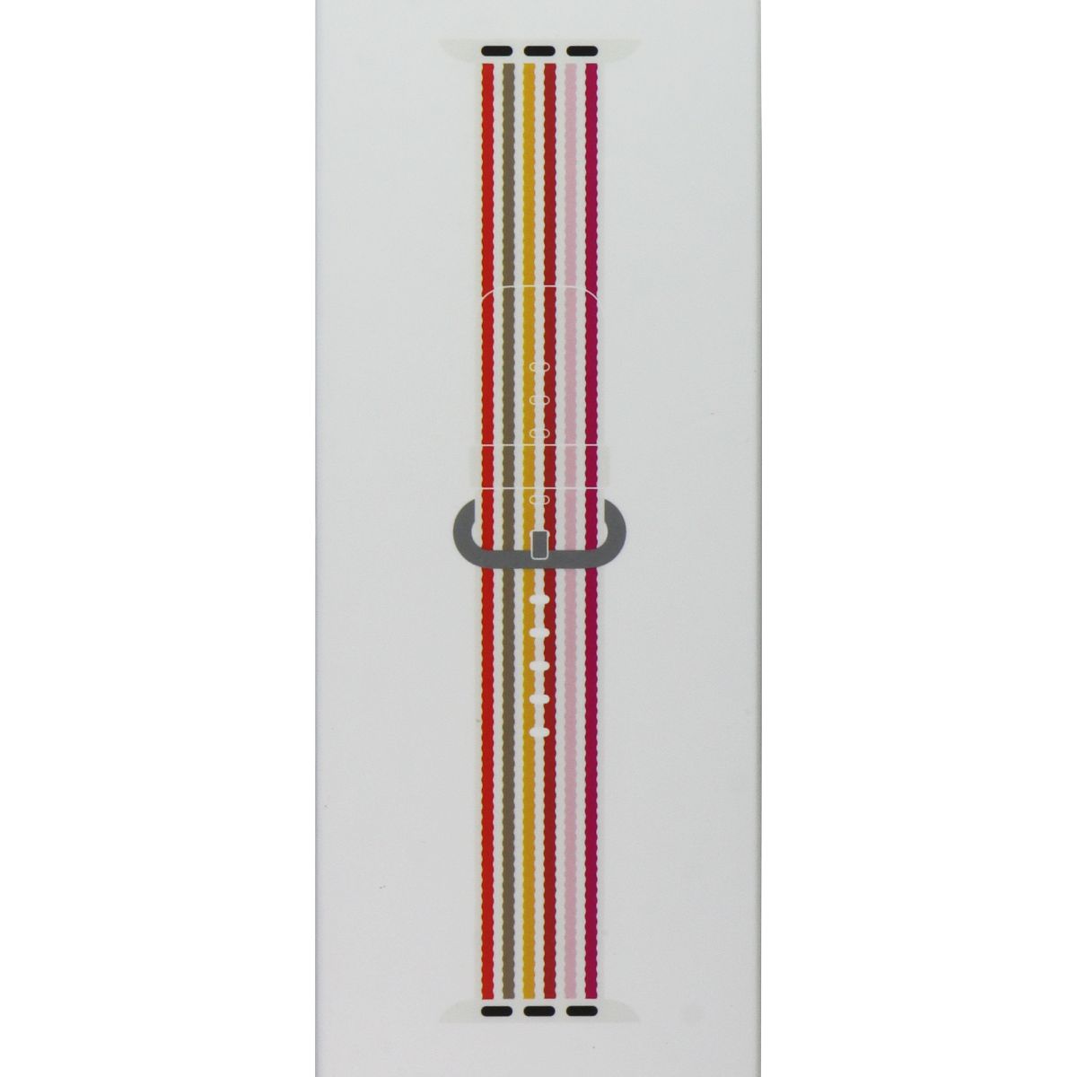 Apple 38mm Woven Nylon Band for 38mm and 40mm Apple Watches - Pink Stripe Smart Watch Accessories - Watch Bands Apple - Simple Cell Bulk Wholesale Pricing - USA Seller