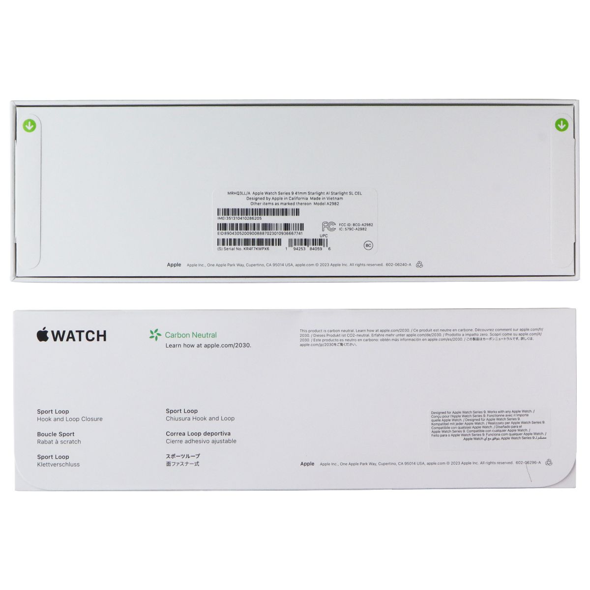 Apple Watch Series 9 (GPS+LTE) A2982 - 41mm Starlight Al/Starlight Sport Loop Smart Watches Apple - Simple Cell Bulk Wholesale Pricing - USA Seller