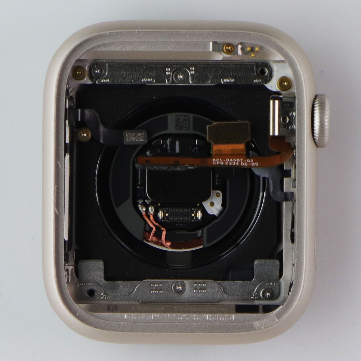 Repair Part OEM Apple Watch 9 (45mm) WiFi Frame with Backglass - Starlight Fitness Technology - Fit Tech Parts & Accessories Apple - Simple Cell Bulk Wholesale Pricing - USA Seller
