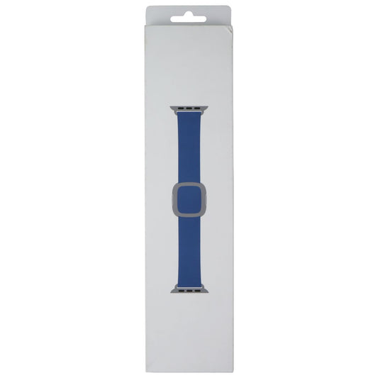 Apple (40mm) Leather Modern Buckle Band for Apple Watch - Cape Cod Blue - (M) Smart Watch Accessories - Watch Bands Apple    - Simple Cell Bulk Wholesale Pricing - USA Seller