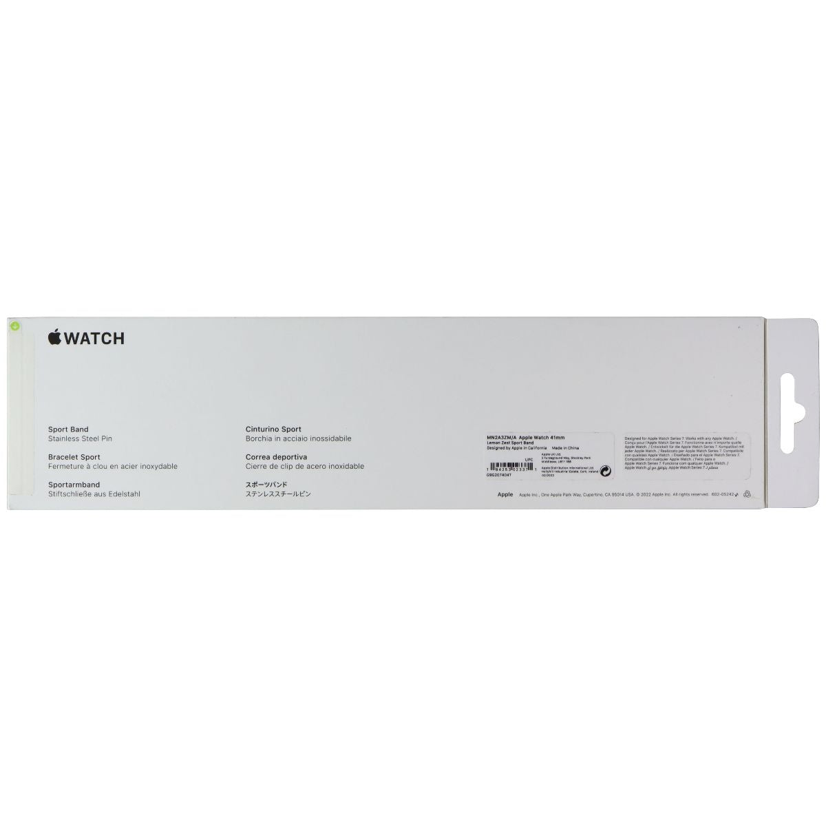 Apple (41mm) Sport Band for Apple Watch 38/40/41mm - Lemon Zest - Full Set Smart Watch Accessories - Watch Bands Apple - Simple Cell Bulk Wholesale Pricing - USA Seller