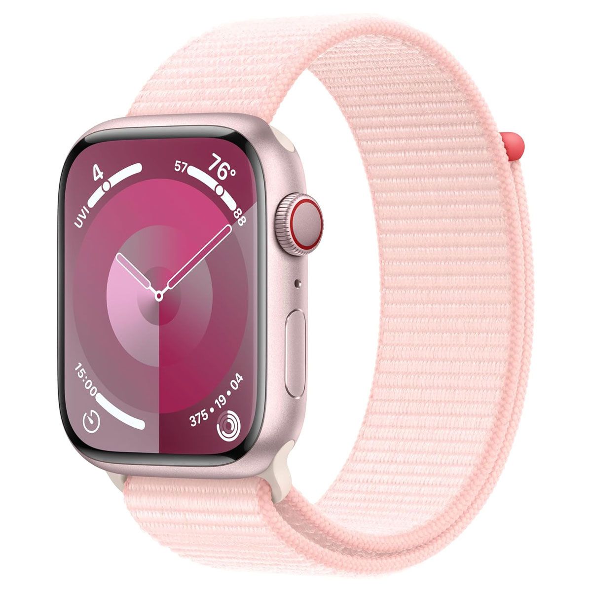 Apple Watch Series 9 (A2984) GPS + LTE - 45mm Pink Alu / Pink Sport Loop Smart Watches Apple - Simple Cell Bulk Wholesale Pricing - USA Seller