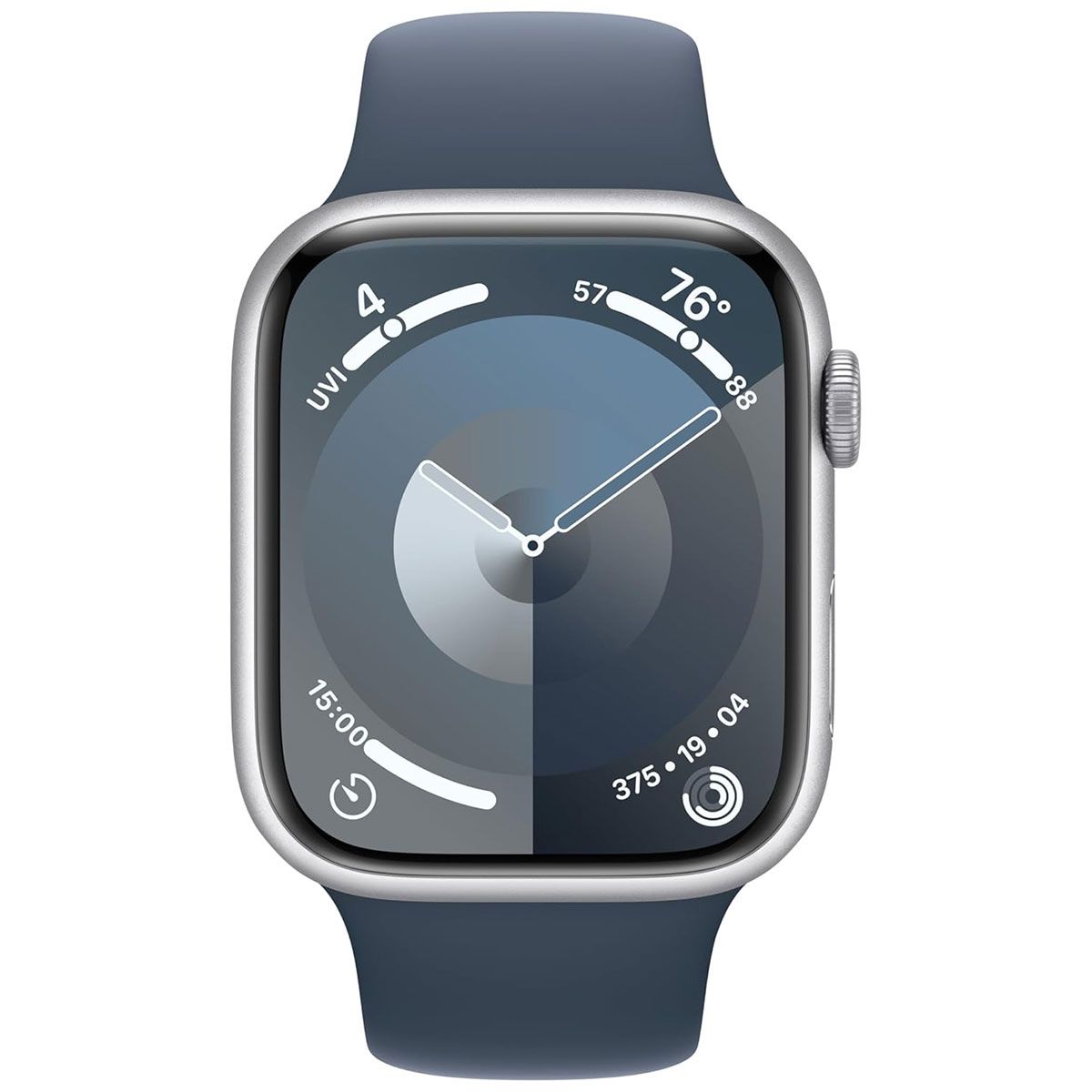 Apple Watch Series 9 (GPS Only) A2980 45mm Silver Al/Storm Blue Sp Band (M/L) Smart Watches Apple - Simple Cell Bulk Wholesale Pricing - USA Seller