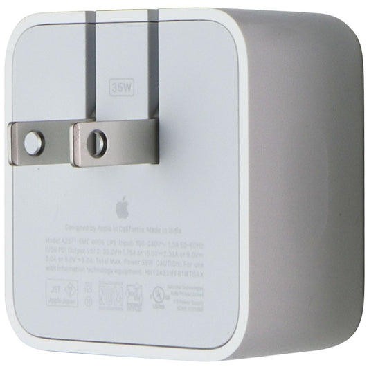 Apple Dual USB-C Port (35W) Compact Power Adapter - White (MNWM3AM/A) Cell Phone - Cables & Adapters Apple - Simple Cell Bulk Wholesale Pricing - USA Seller
