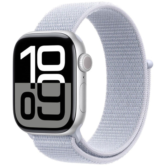 Apple Watch Series 10 (GPS+LTE, 42mm) - Silver AL/Cloud Blue Sport Loop - A3001