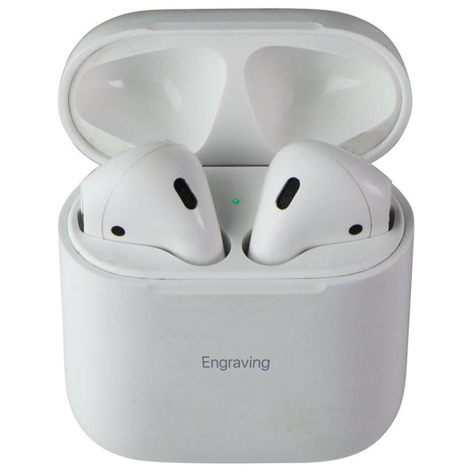 Apple AirPods (2nd Gen) with Charging Case - White (A2032/A2031) - Engraving* Portable Audio - Headphones Apple - Simple Cell Bulk Wholesale Pricing - USA Seller