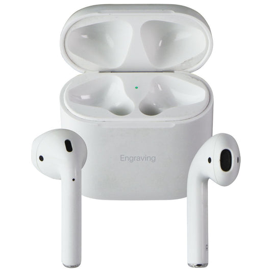 Apple AirPods (2nd Gen) with Charging Case - White (A2032/A2031) - Engraving* Portable Audio - Headphones Apple - Simple Cell Bulk Wholesale Pricing - USA Seller