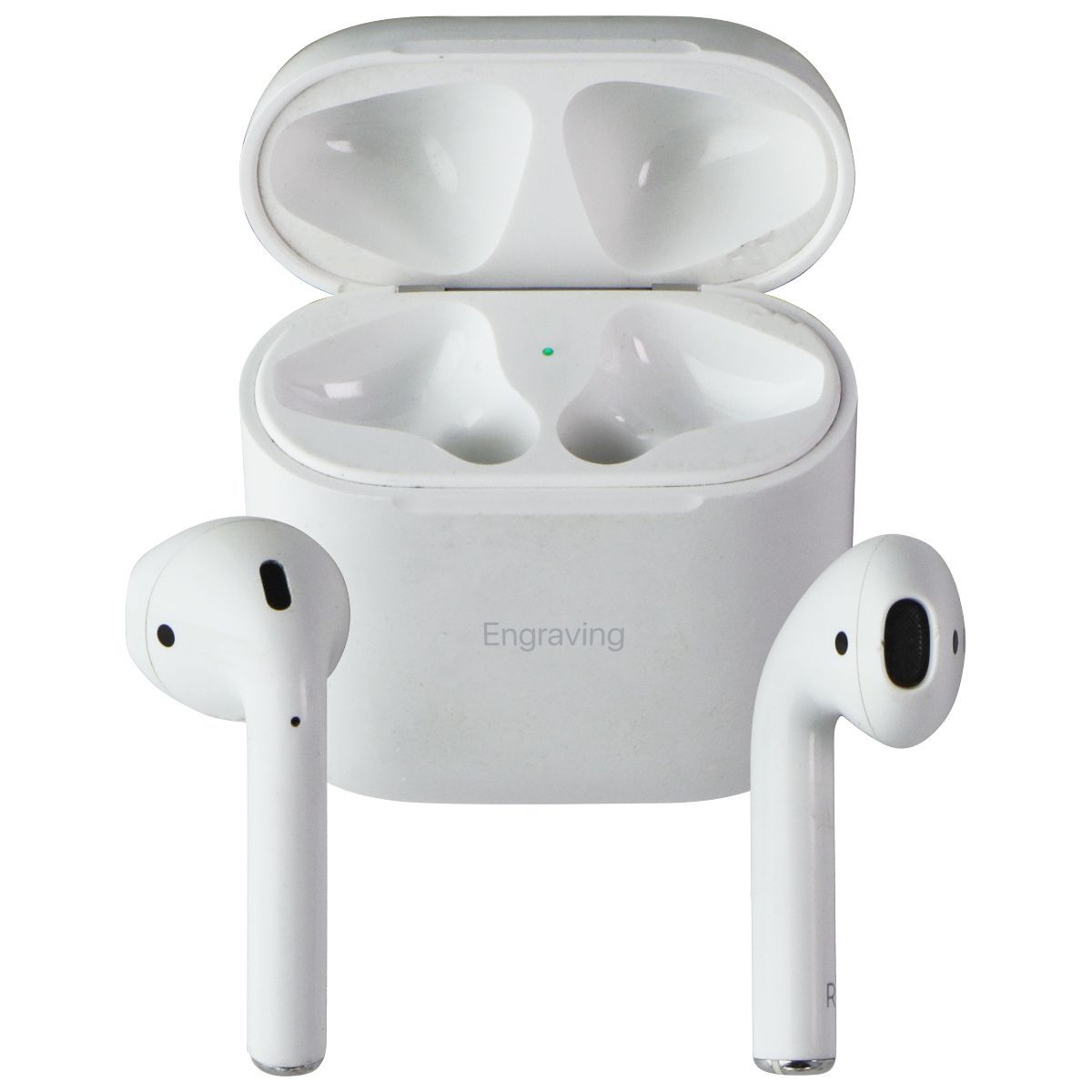 Apple AirPods (2nd Gen) with Qi Wireless Charging Case (MRXJ2AM/A) - ENGRAVING* Portable Audio - Headphones Apple - Simple Cell Bulk Wholesale Pricing - USA Seller