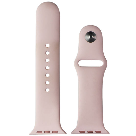 Apple (44mm) Sport Band for Apple Watch 44/45/49mm - Pink Sand/Silver Smart Watch Accessories - Watch Bands Apple - Simple Cell Bulk Wholesale Pricing - USA Seller