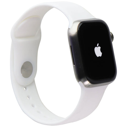 Apple Watch Series 7 (GPS + LTE) A2475 (41mm) Titanium / White Sp Band Smart Watches Apple    - Simple Cell Bulk Wholesale Pricing - USA Seller