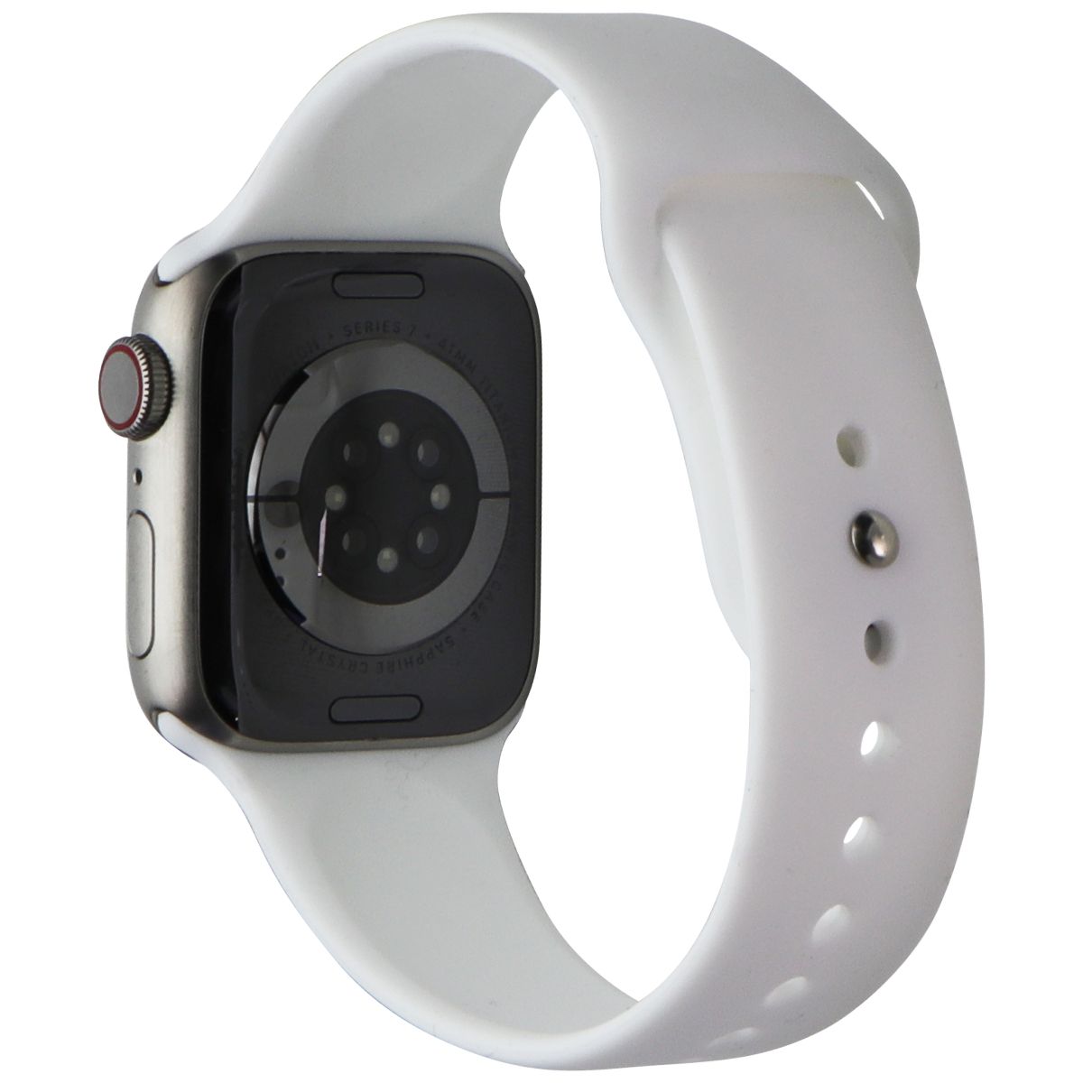 Apple Watch Series 7 (GPS + LTE) A2476 (41mm) Titanium / White Sp Band Smart Watches Apple    - Simple Cell Bulk Wholesale Pricing - USA Seller