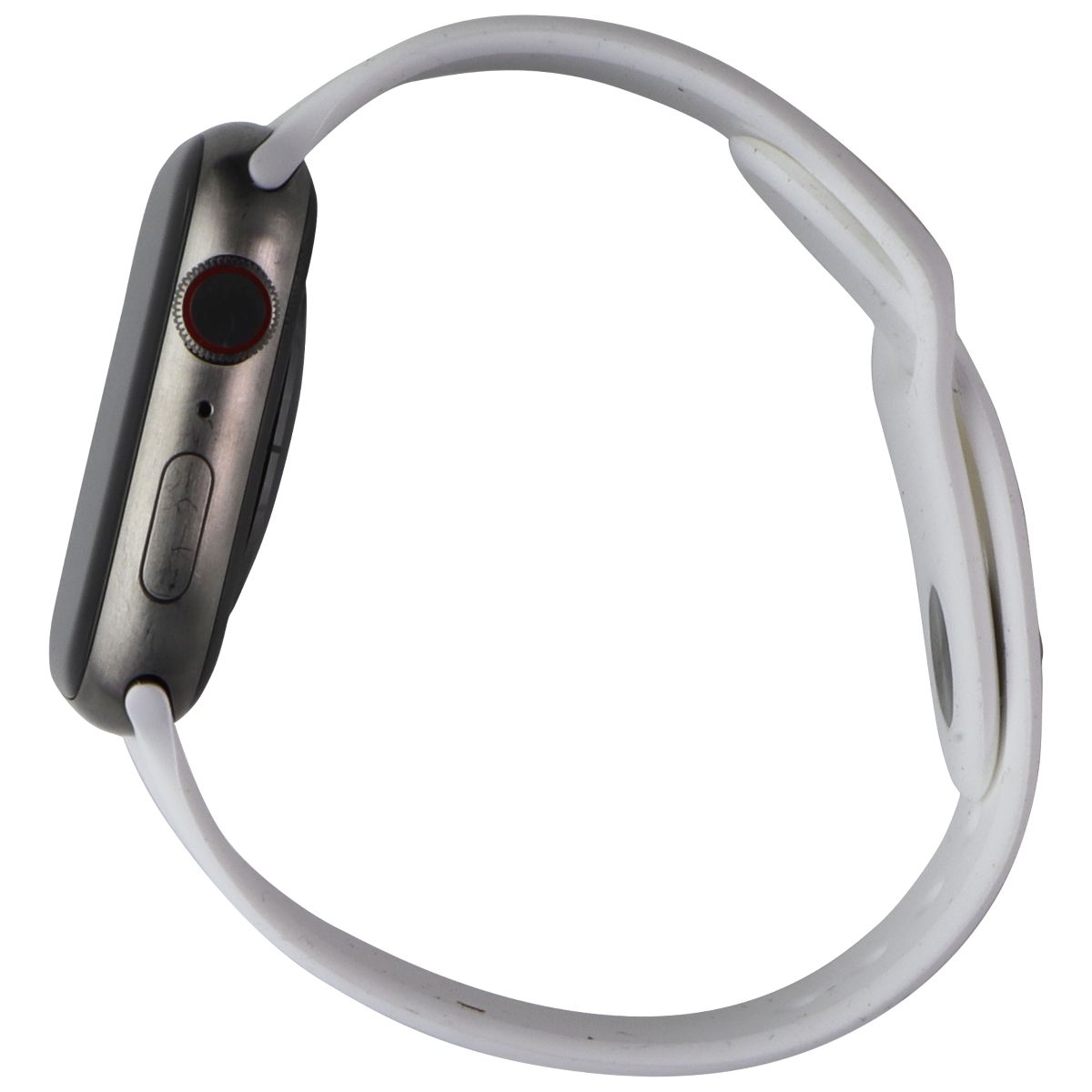 Apple Watch Series 7 (A2478) (GPS+LTE) 45mm  Silver Titanium/White Sport Band Smart Watches Apple    - Simple Cell Bulk Wholesale Pricing - USA Seller