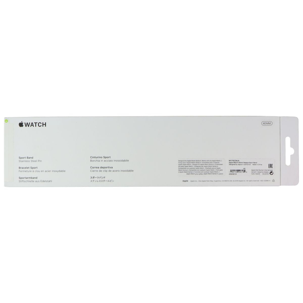 Apple (40mm) Sport Band for Apple Watch All Series 38/40/41mm - Papaya Smart Watch Accessories - Watch Bands Apple - Simple Cell Bulk Wholesale Pricing - USA Seller