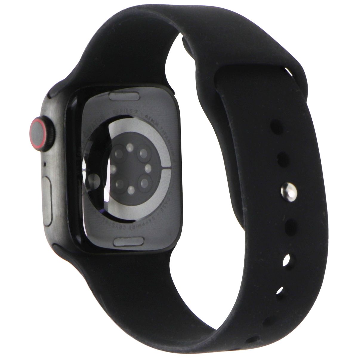 Apple Watch Series 7 (A2475) (GPS + LTE) - 41mm Space Black Titanium/Black SB Smart Watches Apple    - Simple Cell Bulk Wholesale Pricing - USA Seller