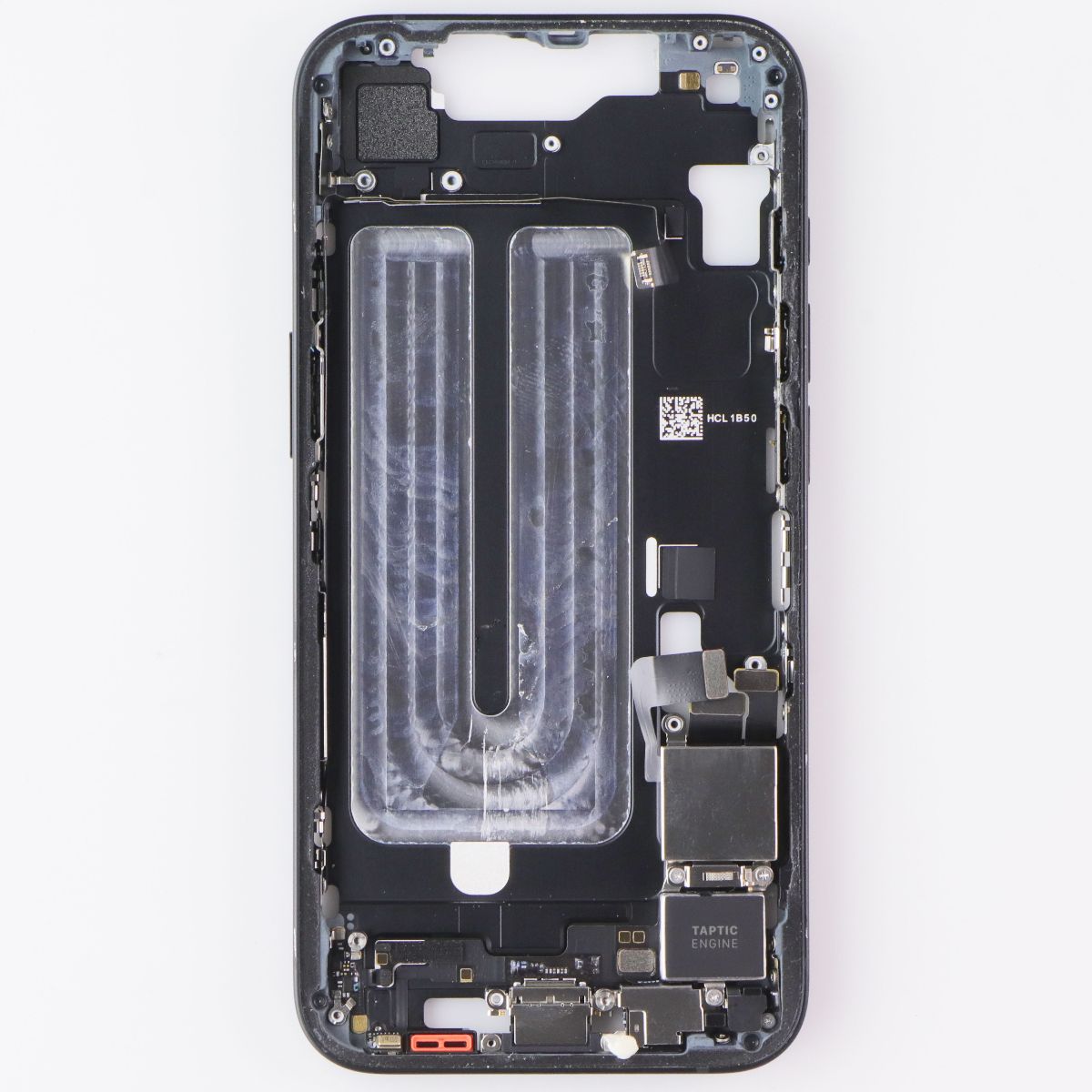 Repair Part - Mid Frame w/Small Parts for iPhone 16e (Black) *NO VOLUME FLEX Cell Phone - Replacement Parts & Tools Apple - Simple Cell Bulk Wholesale Pricing - USA Seller