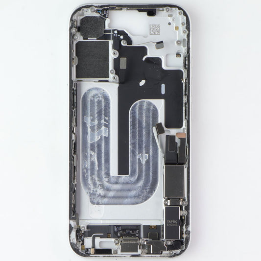 Repair Part - Genuine Housing Frame OEM Pull from iPhone 16 - White Cell Phone - Replacement Parts & Tools Apple - Simple Cell Bulk Wholesale Pricing - USA Seller