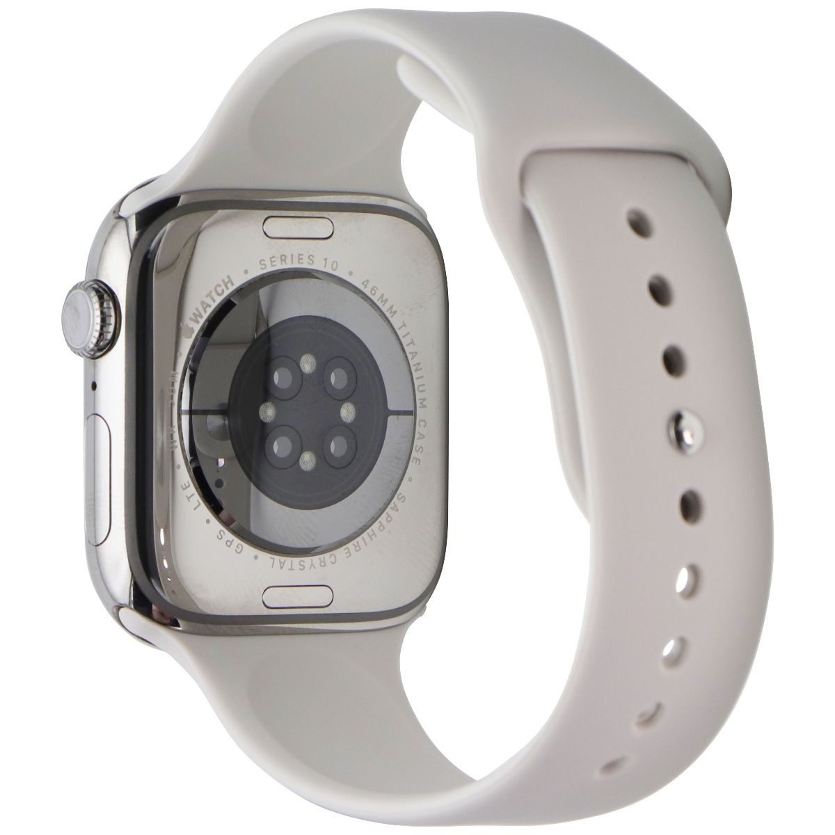 Apple Watch Series 10 (GPS + LTE, 46mm) - Natural Ti/Starlight Sp Band M/L A3003 Smart Watches Apple - Simple Cell Bulk Wholesale Pricing - USA Seller