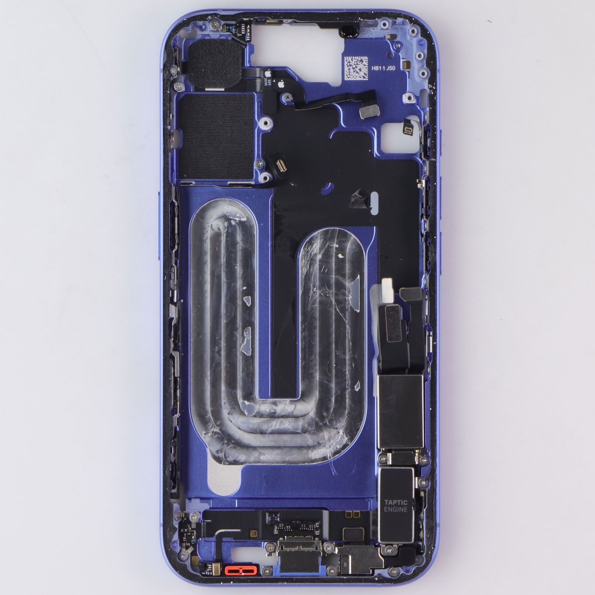 Repair Part - OEM Pull Housing Frame w/Small Parts from iPhone 16 - Ultramarine Cell Phone - Replacement Parts & Tools Apple - Simple Cell Bulk Wholesale Pricing - USA Seller
