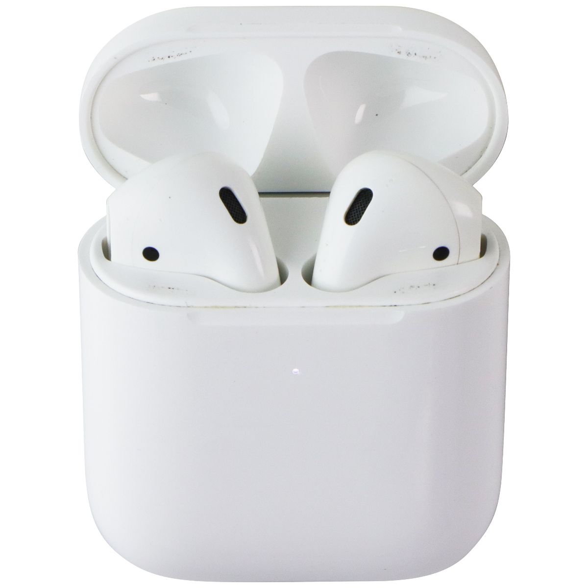 Apple AirPods (1st Gen) Headphones with (2nd Gen) Wireless Charging Case - White Portable Audio - Headphones Apple - Simple Cell Bulk Wholesale Pricing - USA Seller