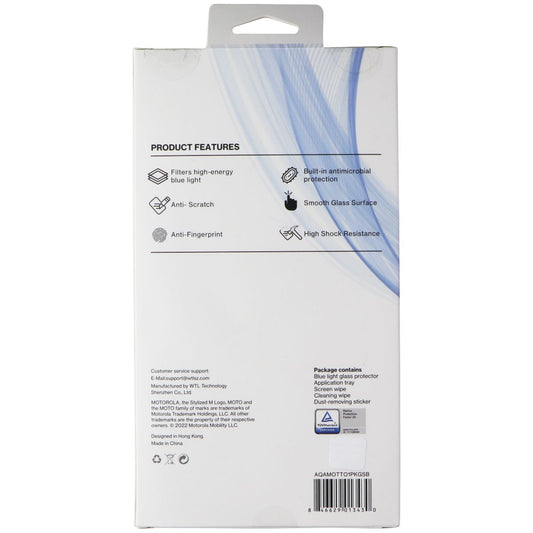 AQA Blue Light Glass Protector for Moto G Power (2022) - Clear Cell Phone - Screen Protectors AQA - Simple Cell Bulk Wholesale Pricing - USA Seller