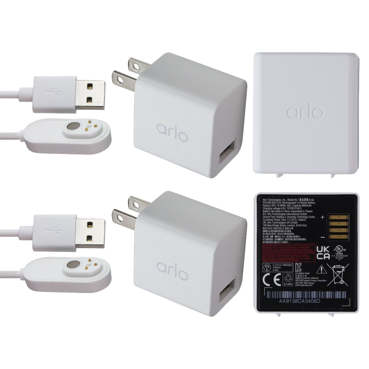Arlo Pro 4 Spotlight Security Cameras - 2 Pack - White (VMC4041P) *NO MOUNT KIT